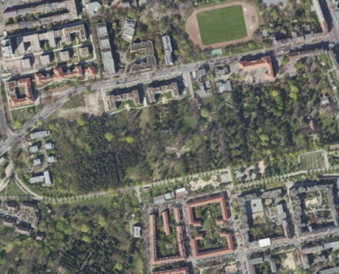 Emmauswald Luftbild (Geoportal Berlin)